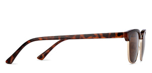 Gold Clubmaster Full Rim Unisex Sunglasses by Vincent Chase Polarized-151125