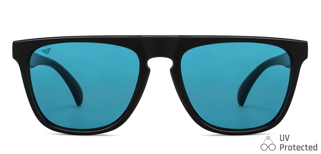 Black Wayfarer Full Rim Unisex Sunglasses by Vincent Chase-151138