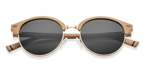 Gold Clubmaster Full Rim Unisex Sunglasses by Vincent Chase Polarized-151157
