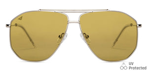 Silver Aviator Full Rim Unisex Sunglasses by Vincent Chase-151269