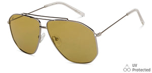 Silver Aviator Full Rim Unisex Sunglasses by Vincent Chase-151269