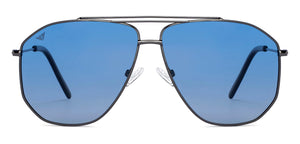 Gunmetal Aviator Full Rim Unisex Sunglasses by Vincent Chase-152237
