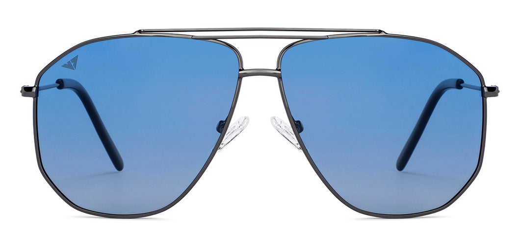 Gunmetal Aviator Full Rim Unisex Sunglasses by Vincent Chase-152237