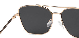 Gold Black Aviator Full Rim Unisex Sunglasses by Vincent Chase-151272