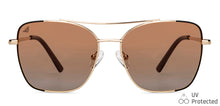Load image into Gallery viewer, Gold Black Aviator Full Rim Unisex Sunglasses by Vincent Chase-151273