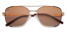 Load image into Gallery viewer, Gold Black Aviator Full Rim Unisex Sunglasses by Vincent Chase-151273