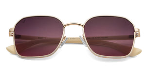 Gold Square Full Rim Unisex Sunglasses by Vincent Chase-201179