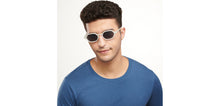 Load image into Gallery viewer, White Geometric Full Rim Unisex Sunglasses by Vincent Chase Polarized-201182