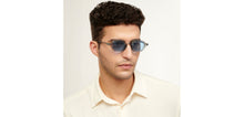 Load image into Gallery viewer, Grey Geometric Full Rim Unisex Sunglasses by Vincent Chase Polarized-201183
