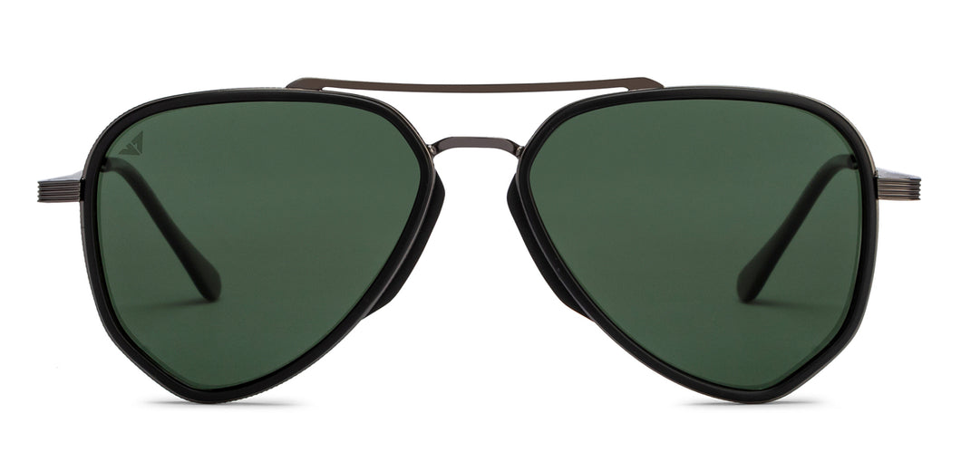 Gunmetal Aviator Full Rim Unisex Sunglasses by Vincent Chase Polarized-206772
