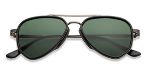 Gunmetal Aviator Full Rim Unisex Sunglasses by Vincent Chase Polarized-206772