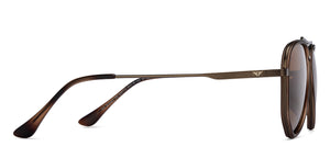 Brown Aviator Full Rim Unisex Sunglasses by Vincent Chase Polarized-206773