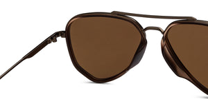 Brown Aviator Full Rim Unisex Sunglasses by Vincent Chase Polarized-206773