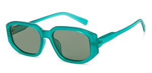 Green Geometric Full Rim Unisex Sunglasses by Vincent Chase Polarized-206911