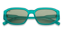 Load image into Gallery viewer, Green Geometric Full Rim Unisex Sunglasses by Vincent Chase Polarized-206911