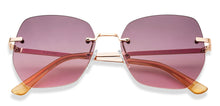 Load image into Gallery viewer, Gold Geometric Rimless Women Sunglasses by Vincent Chase-207639