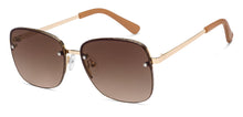 Load image into Gallery viewer, Gold Square Half Rim Women Sunglasses by Vincent Chase-208819