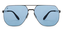 Load image into Gallery viewer, Black Geometric Full Rim Unisex Sunglasses by Vincent Chase-209337