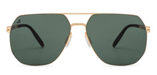 Load image into Gallery viewer, Gold Geometric Full Rim Unisex Sunglasses by Vincent Chase-209338