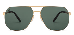 Gold Geometric Full Rim Unisex Sunglasses by Vincent Chase-209338