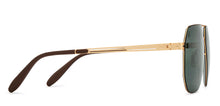 Load image into Gallery viewer, Gold Geometric Full Rim Unisex Sunglasses by Vincent Chase-209338