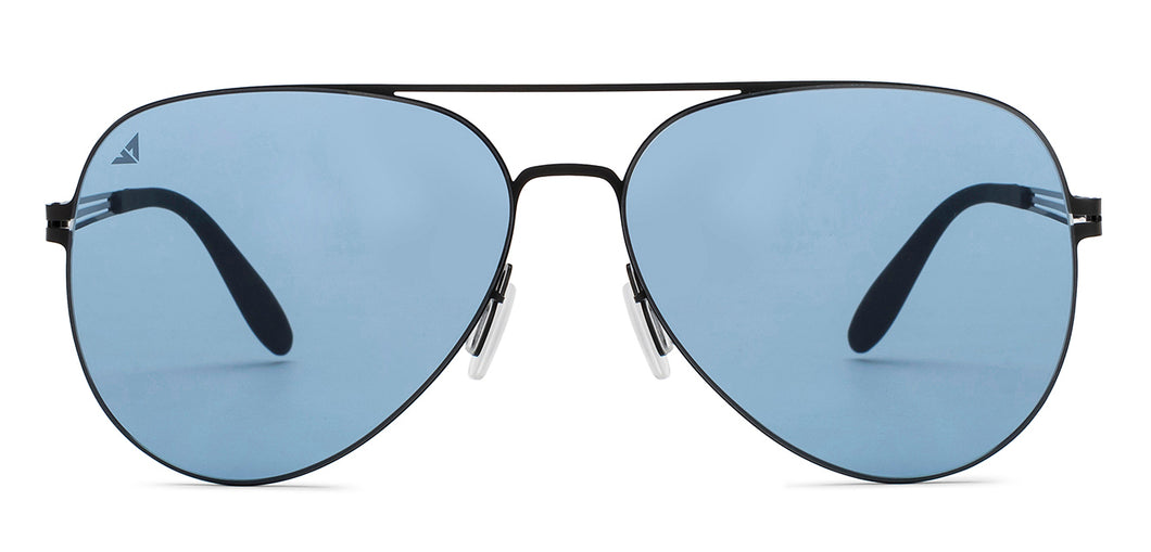Black Aviator Full Rim Unisex Sunglasses by Vincent Chase-209348