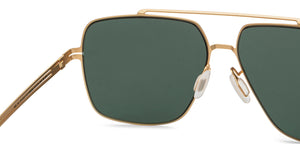 Gold Square Full Rim Unisex Sunglasses by Vincent Chase-209350