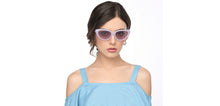 Load image into Gallery viewer, Purple Cat Eye Full Rim Women Sunglasses by Vincent Chase Polarized-211328