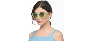 Green Wayfarer Full Rim Unisex Sunglasses by Vincent Chase Polarized-211331