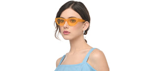 Yellow Cat Eye Full Rim Women Sunglasses by Vincent Chase Polarized-211349