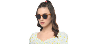 Tortoise Round Full Rim Unisex Sunglasses by Vincent Chase Polarized-212316