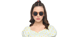 Tortoise Round Full Rim Unisex Sunglasses by Vincent Chase Polarized-212316