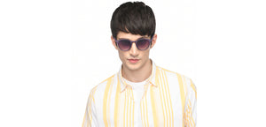 Purple Round Full Rim Unisex Sunglasses by Vincent Chase Polarized-212317