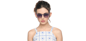 Purple Round Full Rim Unisex Sunglasses by Vincent Chase Polarized-212317