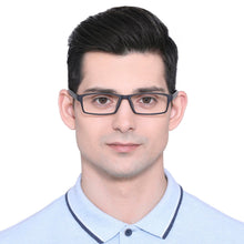 Load image into Gallery viewer, Black Rectangle Full Rim Unisex Eyeglasses by Lenskart Air Online-96592