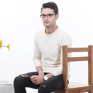 Black Rectangle Full Rim Unisex Eyeglasses by Lenskart Air Online-96592