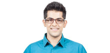 Load image into Gallery viewer, Black Rectangle Full Rim Unisex Eyeglasses by Lenskart Air Online-96607