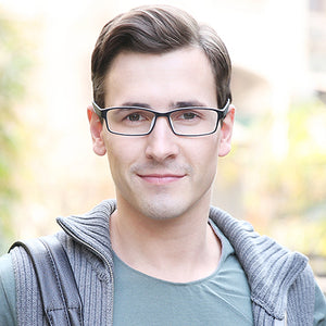 Black Rectangle Full Rim Unisex Eyeglasses by Lenskart Air Online-96598