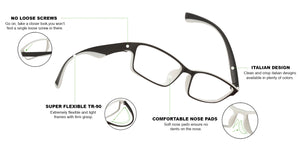 Black Rectangle Full Rim Unisex Eyeglasses by Lenskart Air Online-96598