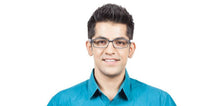 Load image into Gallery viewer, Black Rectangle Full Rim Unisex Eyeglasses by Lenskart Air Online-96598