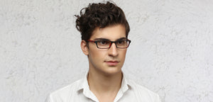 Black Rectangle Full Rim Unisex Eyeglasses by Lenskart Air Online-96597