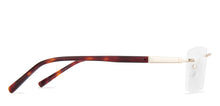 Load image into Gallery viewer, Gold Rectangle Rimless Unisex Eyeglasses by Vincent Chase-142841