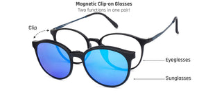 Black Round Full Rim Unisex Eyeglasses by Lenskart Air Online-131980