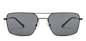 Black Rectangle Full Rim Unisex Sunglasses by Vincent Chase Polarized-207747