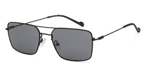 Black Rectangle Full Rim Unisex Sunglasses by Vincent Chase Polarized-207747