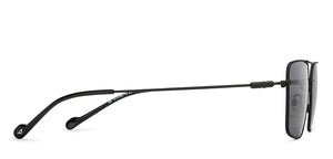Black Rectangle Full Rim Unisex Sunglasses by Vincent Chase Polarized-207747
