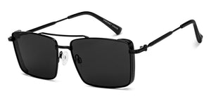 Black Rectangle Full Rim Unisex Sunglasses by Vincent Chase-209526