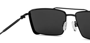 Black Rectangle Full Rim Unisex Sunglasses by Vincent Chase-209526