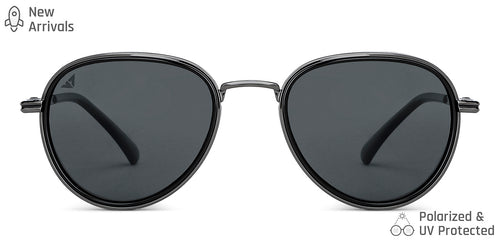 Grey Aviator Full Rim Unisex Sunglasses by Vincent Chase Polarized-147041