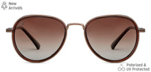 Load image into Gallery viewer, Brown Aviator Full Rim Unisex Sunglasses by Vincent Chase Polarized-147043